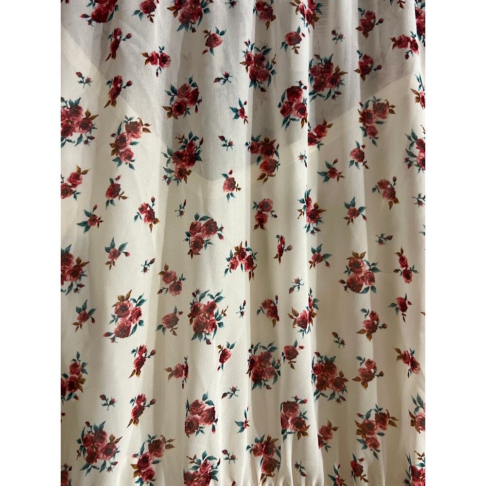 Torrid Women's Plus Size Rose Floral Mini Chiffon Smocked Dress Size 4 4X New - Picture 6 of 8
